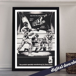 Retro BOLT Aroma Advert Poster - Digital Printable A3 Download - Gay, Vintage, Retro, LGBT, Record Cleaner, Leather Cleaner