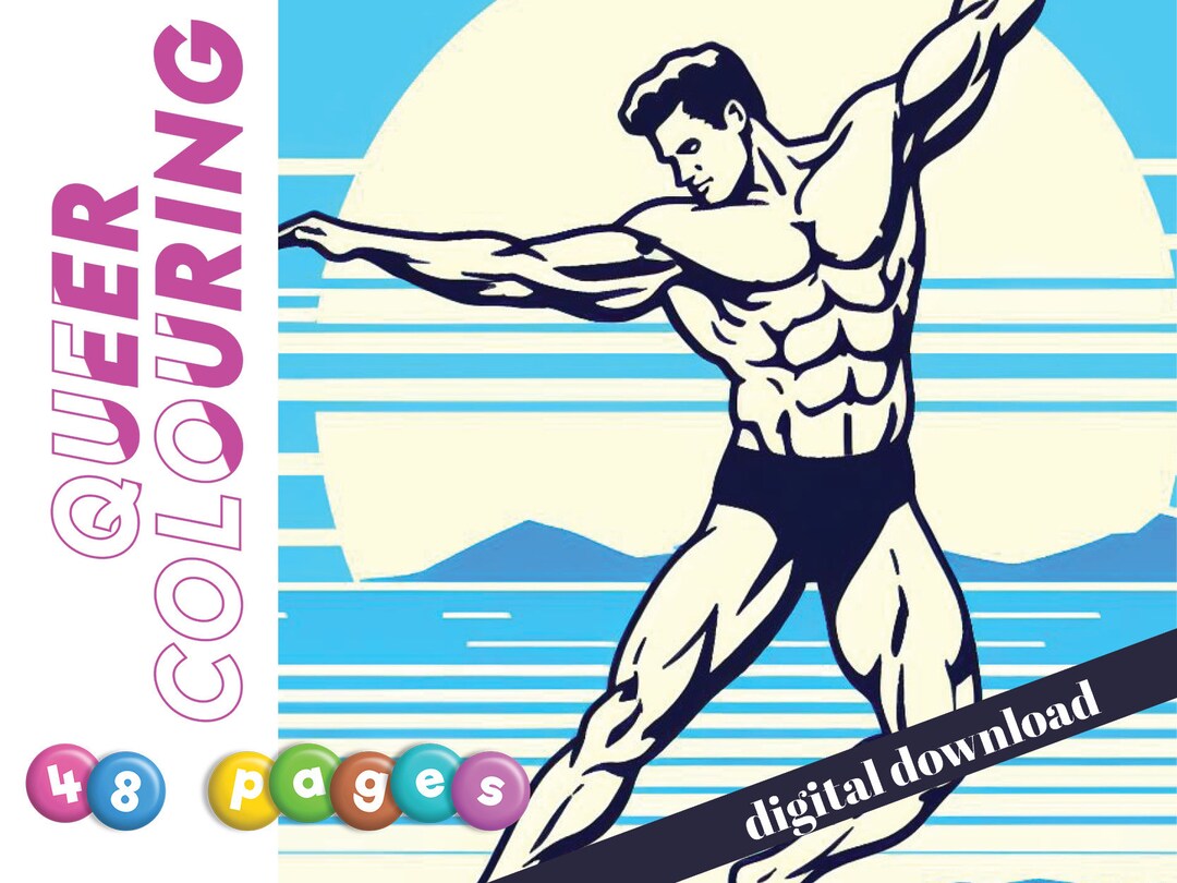 Queer Coloring Book Printable Download 48 Coloring Pages Daddies ...