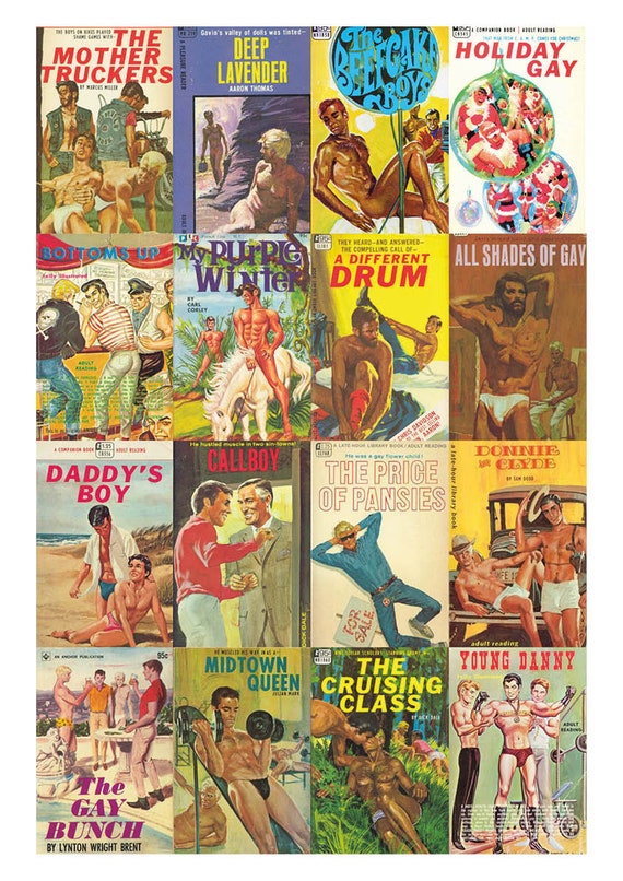 Vintage Gay Pulp Fiction Collage A3 Downloadable Art Print - Etsy