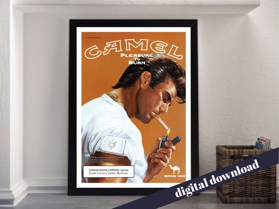CAMEL Pleasure To Burn レトロ タバコ ポスター - A3 ダウンロード