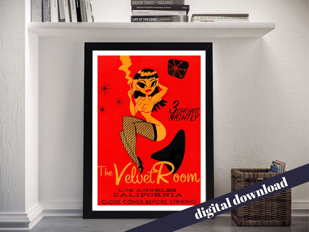 The Velvet Room LA California Poster Digital Printable A3 Etsy