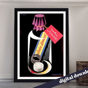 CONTRE-DOULEURS Vintage Donald Brun Anuncio Cartel - Descarga imprimible - Mediados de siglo, Publicidad, Artista, Mid-C, Retro