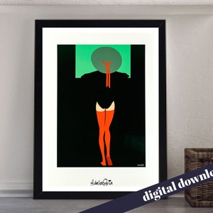 Vintage Amleto dalla Costa Fashion Illustration - A3 Downloadable Art Print - Vintage, Retro, Italy, Italian