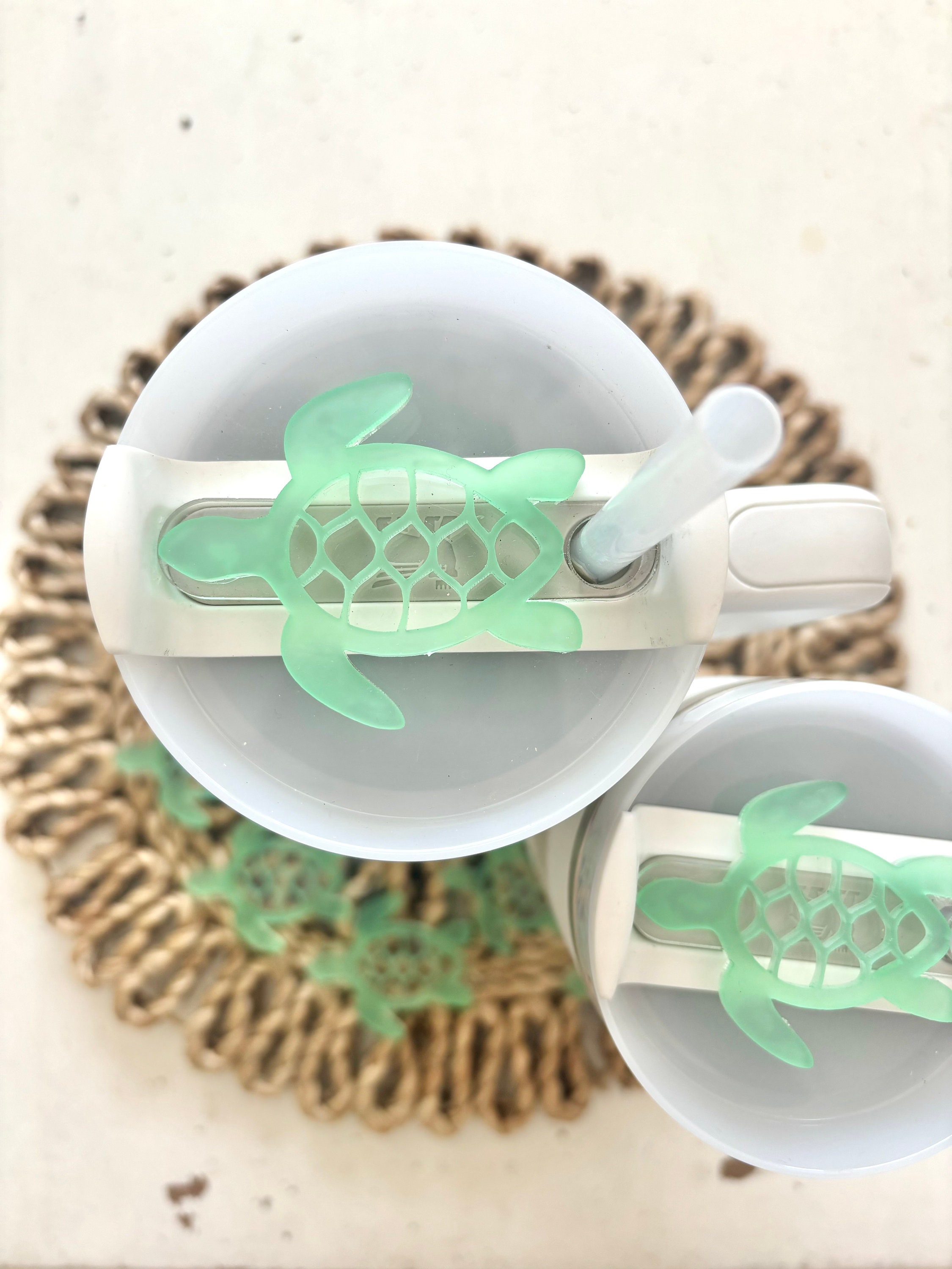 Turtle Shell Cups Sea Turtle Tumbler Cup Topper | Sea Turtle | Coastal Cup | Beach ...
