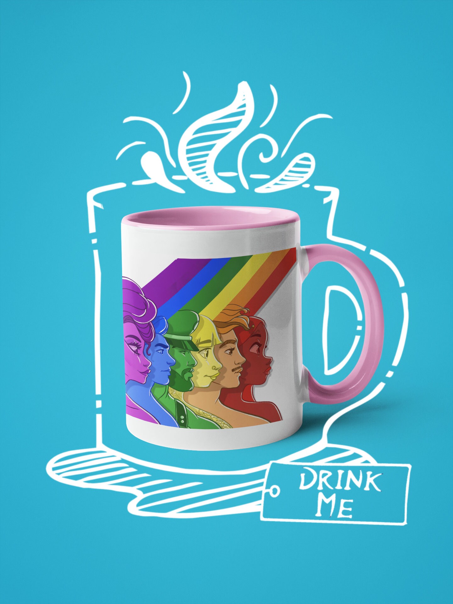 Mug Pride 50yr Disney Merchandise Queer Artwork Gay Etsy