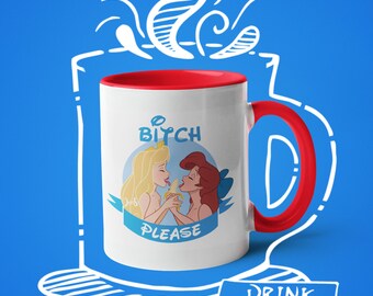 Princess by birth bitch by choice sassy Tea Coffee Mug Coaster 10/15oz/ Magic Princess by birth bitch by choice sassy Tea Coffee Mug Coaster 10/15oz/ Magic