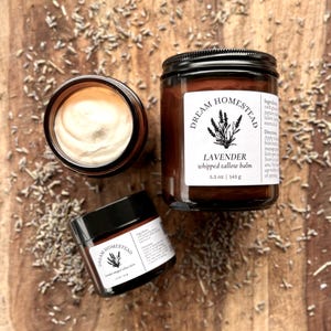 Whipped Lavender Tallow Balm | Nourishing + Hydrating Skincare | Soothing Moisturizer for Dry Skin | Natural, Handmade with Essential Oil
