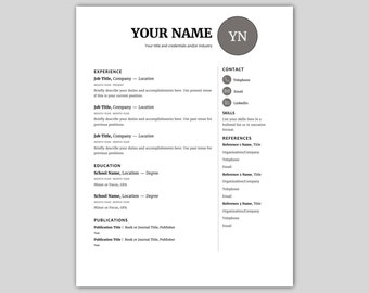 cv template etsy modern resume template the amelia