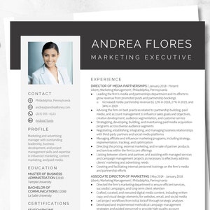 Modern Resume Template Professional Resume CV Template Instant Download Resume CV Microsoft Word Resume Template CV Template Resume Template image 1