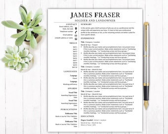 Resume Template, Professional Resume, CV Template, Modern Resume, Resume, Resume Word, Microsoft Word Resume, Creative Resume, Resume Design