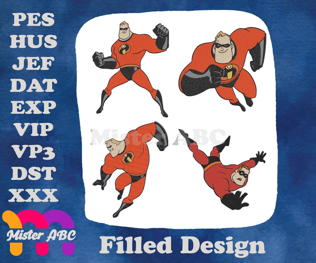 The Incredibles - Mr Incredible Bob Parr and Dash Parr Son - Superhero