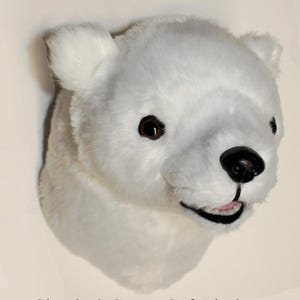 Polar Bear Small Plush Wall Mount - &#39;Perry&#39;