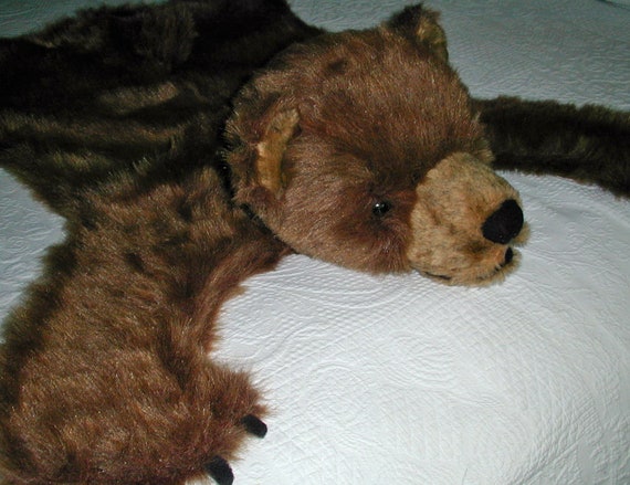plush bear rug