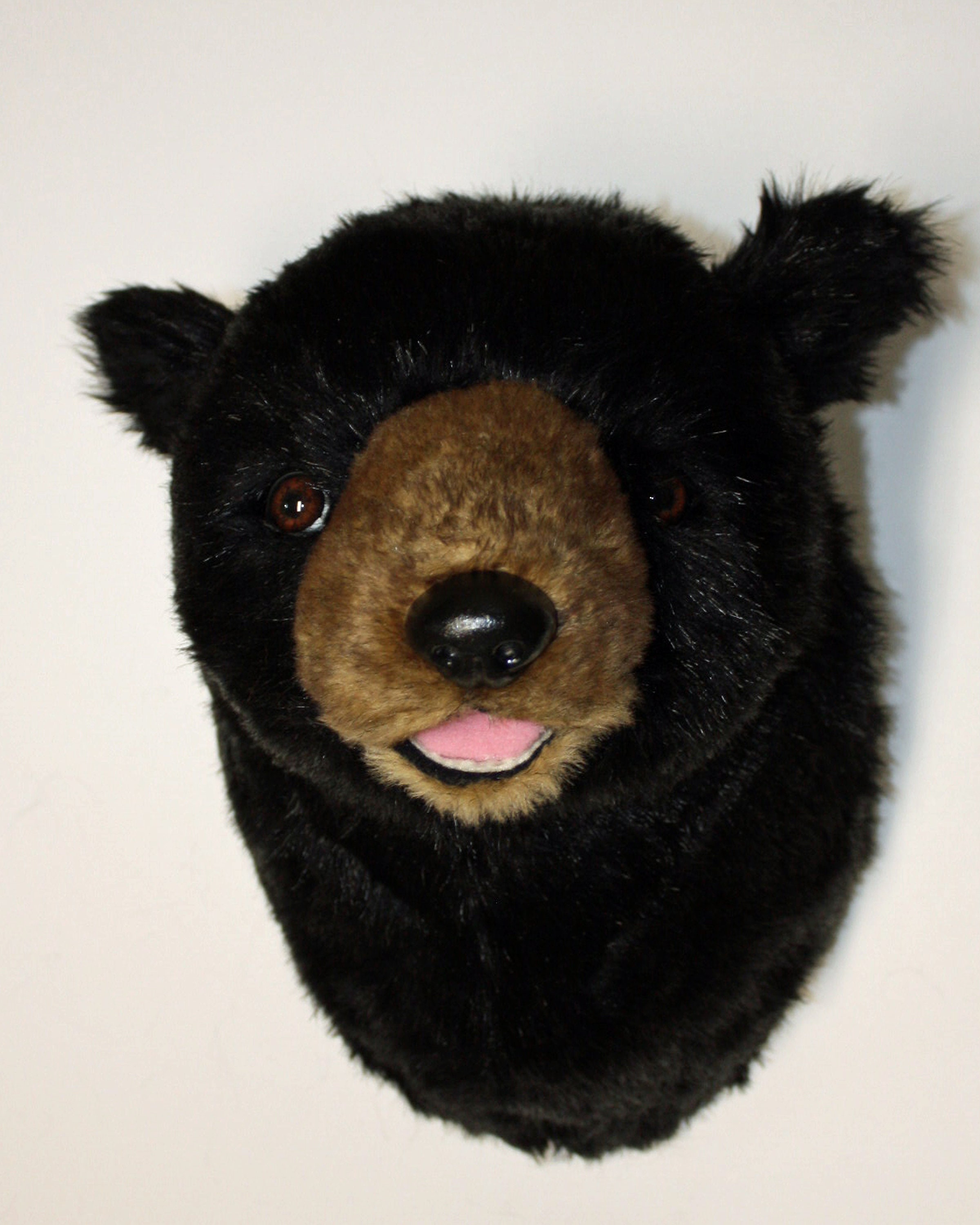stuffed bear head wall mount