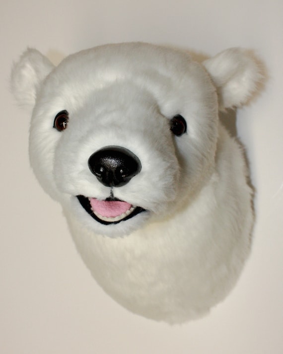 polar bear head mount