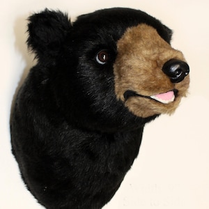 Fairgame Wildlife Black Bear Large Plush Wall Mount - 'Ursa'
