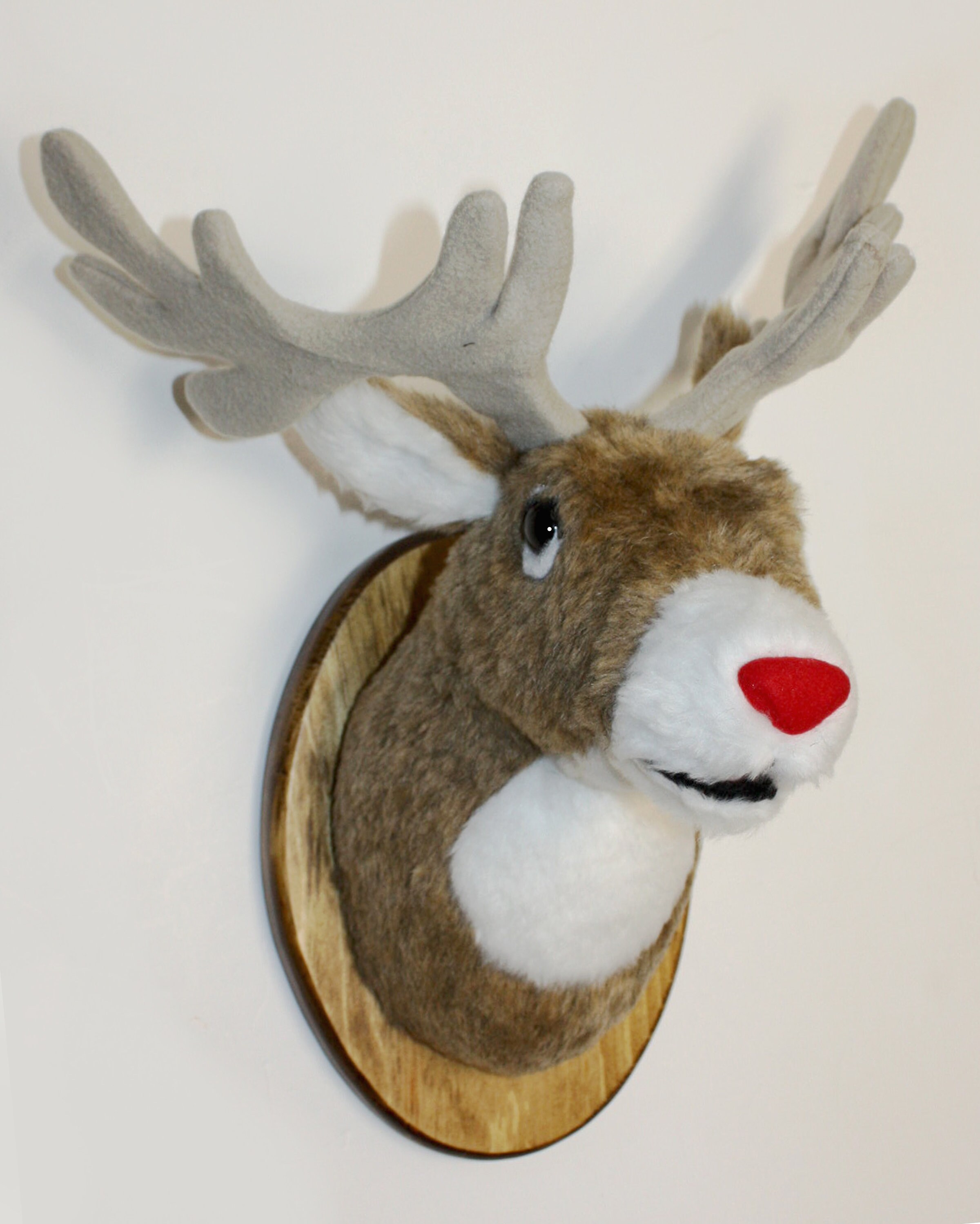 Stuffed reindeer head on sale