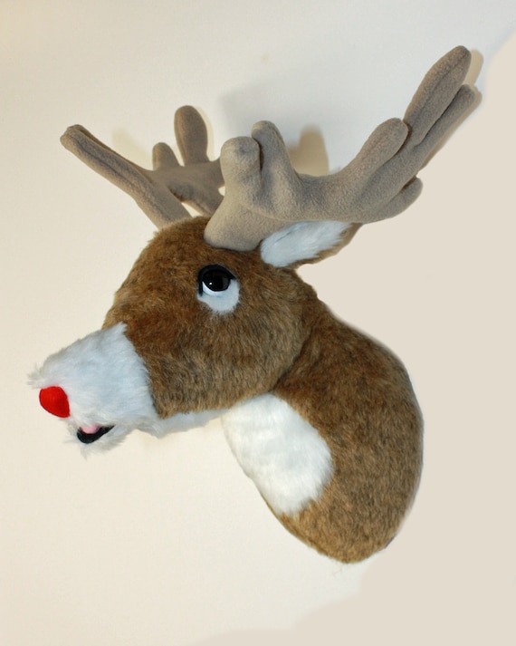 Plush Deer HeadJohnny Tiny Plaque Mount
