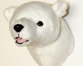 polar bear head mount