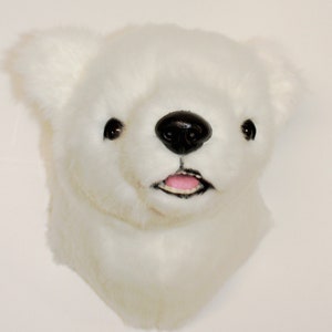 Polar Bear Medium Plush Wall Mount - &#39;Frankie&#39;