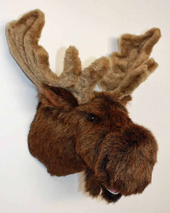 fake stuffed moose head