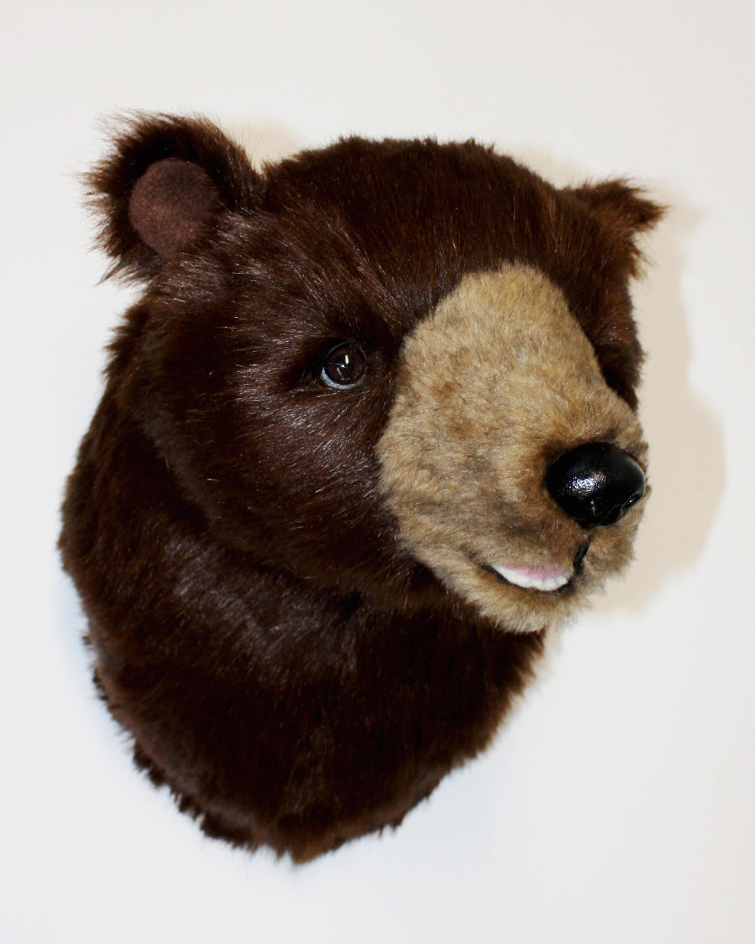 Stuffed bear head wall mount clearance