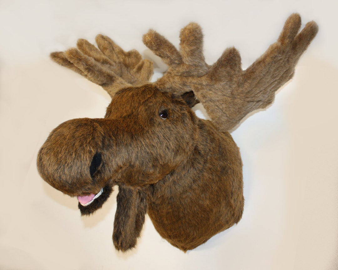 Plush Moose Head weston Largest Wall Mount Etsy