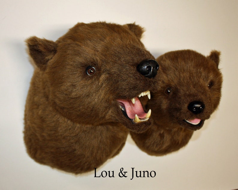 Plush Grizzly Bear Head lou X Large Wall Mount - Etsy