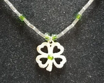Green 4 Leaf Clover Necklace