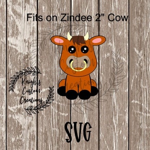Bull Cow Zindee Badge Reel SVG Instant Digital Download