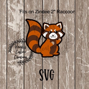 Red Panda- Raccoon Zindee Badge Reel SVG Instant Digital Download