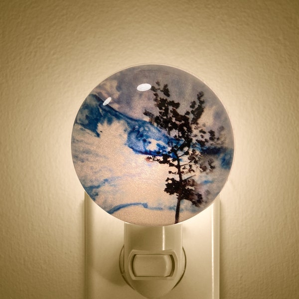 Artistic Night Light, Unique Home Decor, Shore Scene, Little Art Light, Resin Design Light, Home Decor Lighting, Ocean Light, Accent Light