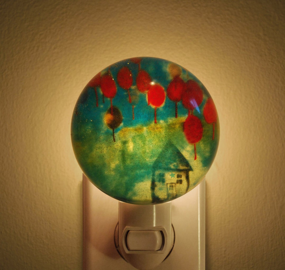 Colourful Night Light, Unique Handcrafted Night Lights for Home Decor