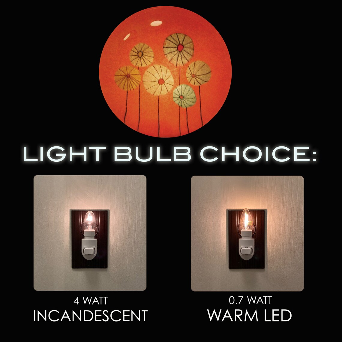 Night Light Art Lamp Unique Night Light Orange Night Light Etsy