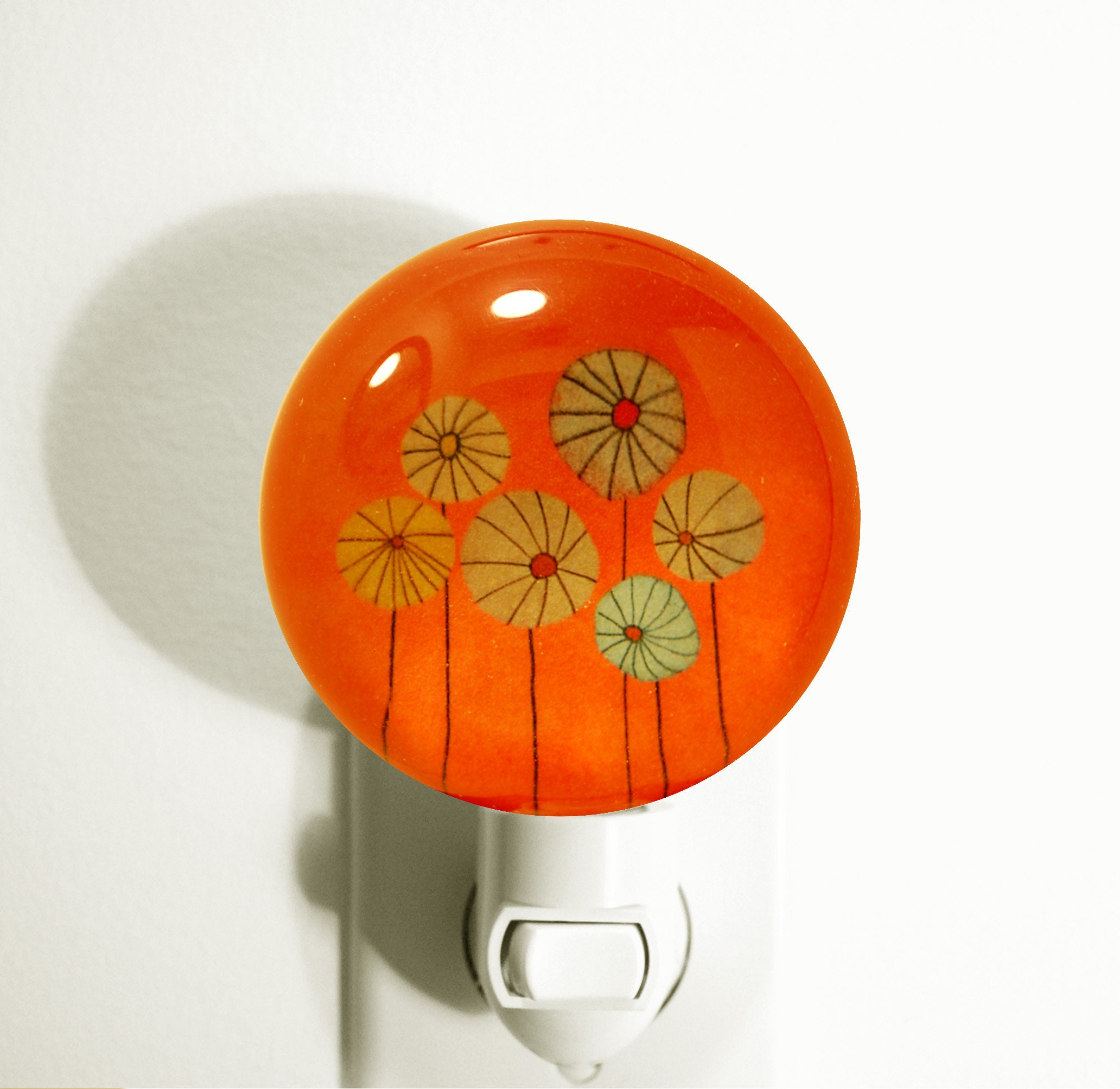 Orange Night Lightcute Night Lightaccent Lightingart Etsy