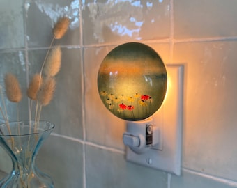 Handmade Floral Night Light, Calming Plug In Light