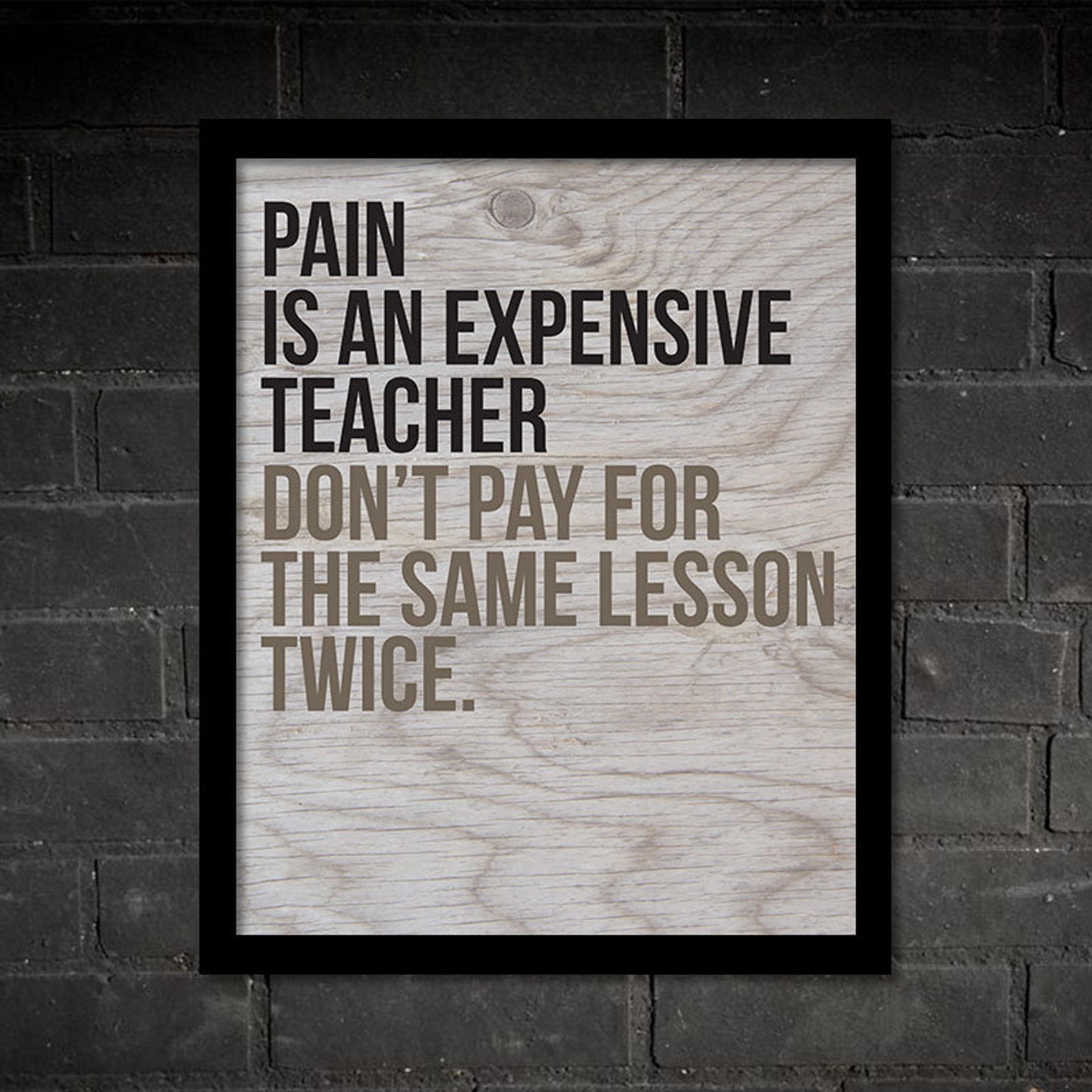 Pain Is An Expensive Teacher Motivational Crossfit Fitness 