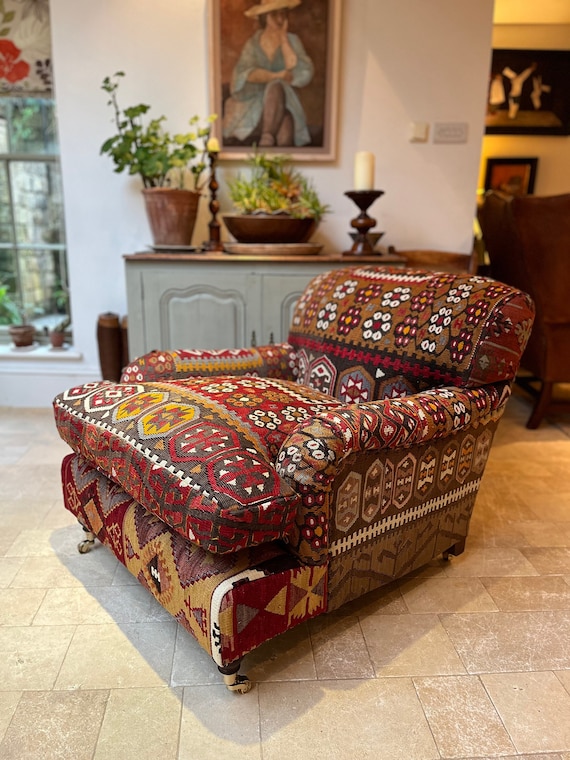 Traditionally Upholstered Kilim Lansdown Chairs - Etsy