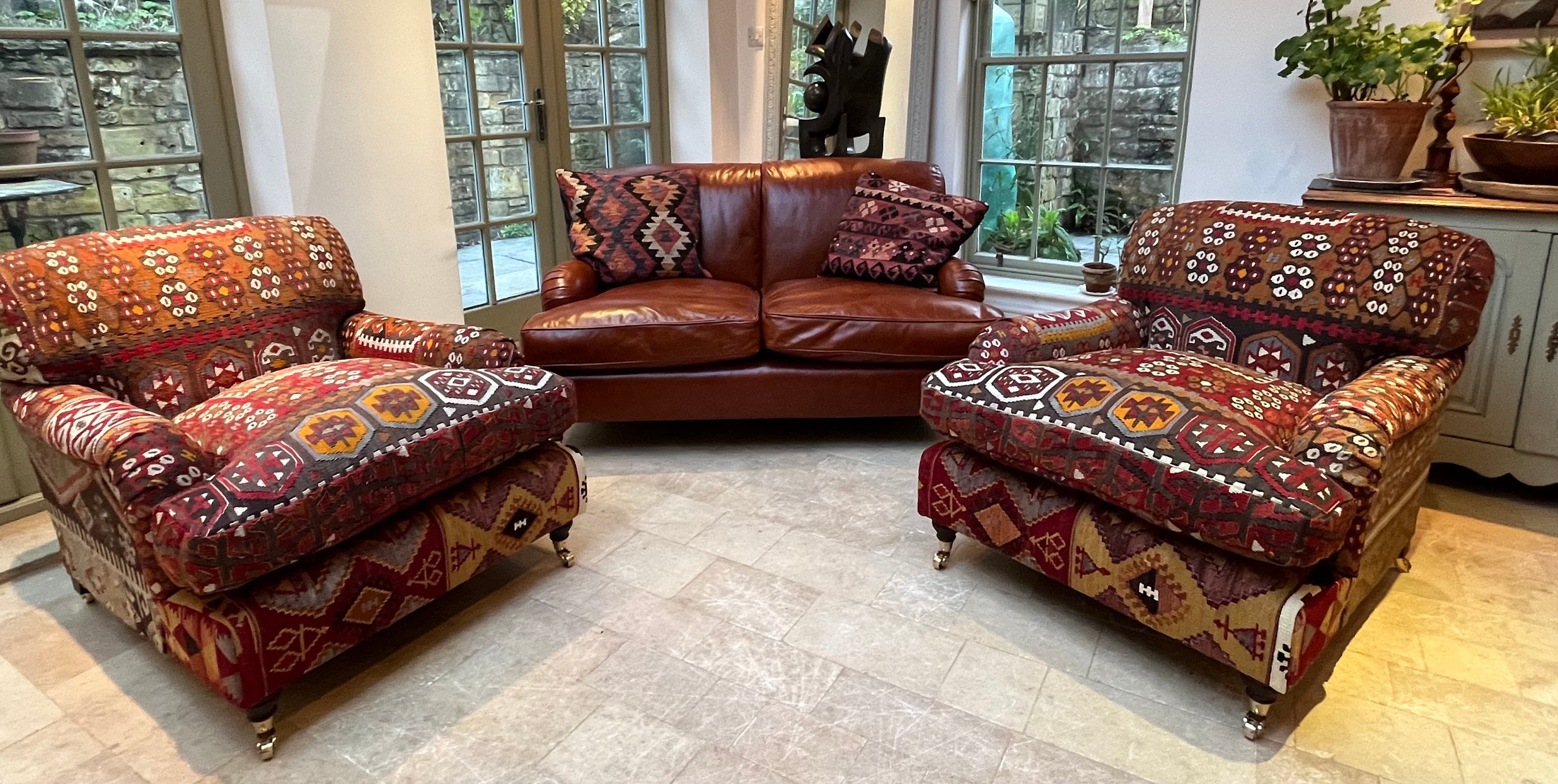 Traditionally Upholstered Kilim Lansdown Chairs - Etsy