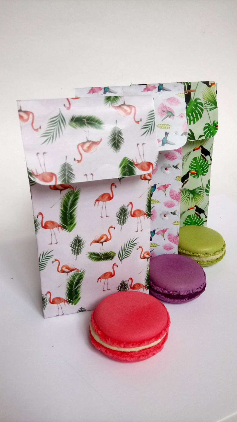 Gift packaging. Favor bags Digital paper pack bags Paper pack Flamingo bag Gift bags Paper gift bags Paper bags PRINTABLE pattern set