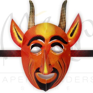 Devil mask PRINTABLE . Dia de los Muertos mask. Diablo mask. Masquerade mask. Printable Mexican party mask. Diablo costume mask. Mexican
