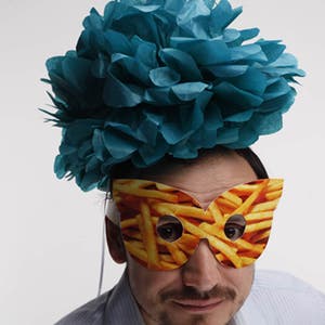 French fries mask, Paper mask, Party mask, Masquerade mask, Potato mask, Birthday mask, Carnival mask,  Masquerade ball mask. Food mask.