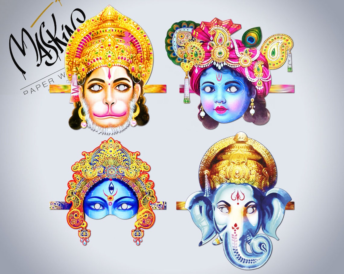 Ganesha Mask Baby PRINTABLE. Pink Ganesha. Baby Ganesh Mask. | Etsy