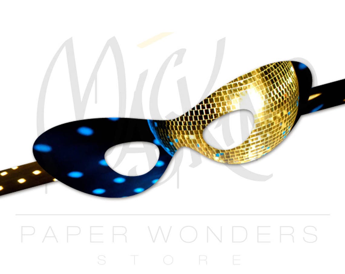 Disco ball mask. Disco party mask. Disco party decorations. Etsy