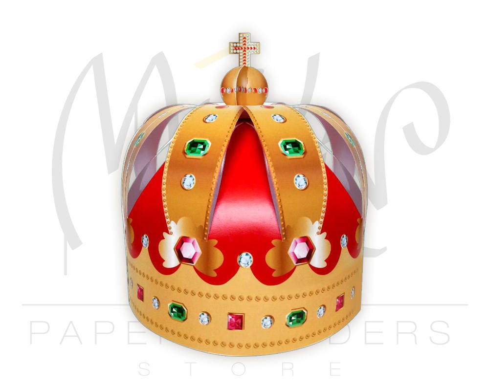 Couronne en carton 100mm x 75mm x 170mm - Princesse