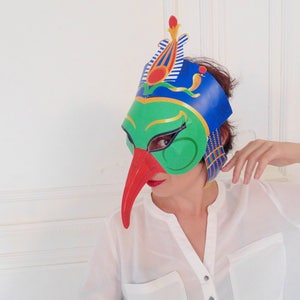 Thoth mask PRINTABLE. Masquerade mask. Egyptian mask. Mask template. Bird mask. Masquerade mask. Party mask. Ancient Egypt mask. Egyptian image 3