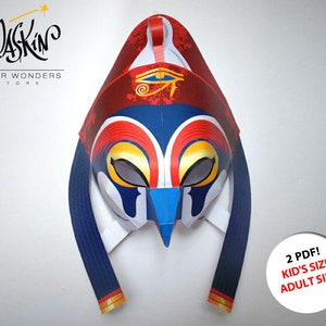 Horus mask PRINTABLE pattern. Egyptian mask. Egyptian party mask. Horus. Masquerade mask. Party mask Ancient Egypt mask. Egyptian Horus mask