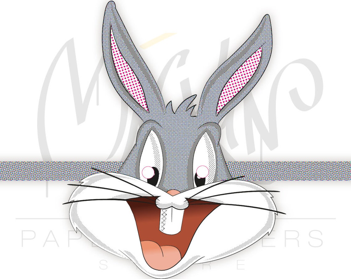 Bunny Mask PRINTABLE Pattern. Bugs Bunny Mask. Rabbit Mask. Etsy Canada