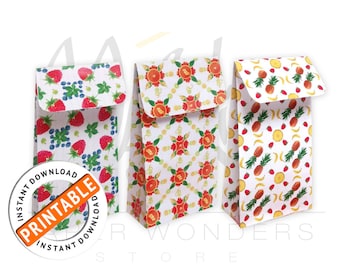 Paper bag, Pineapple paper bag, Pineapple party favors, Pineapple party supplies, Pineapple party, Orange paper bag, Berry paper bag, Paper
