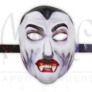 Vampire PRINTABLE mask. Vampire mask. Vampire masquerade. Dracula mask. Dracula costume. Vampire party. Vampire party mask. Halloween mask.